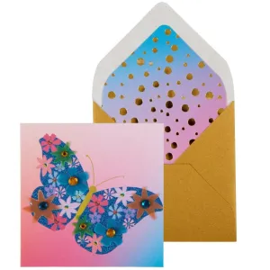 Flower Butterfly Enclosure Card