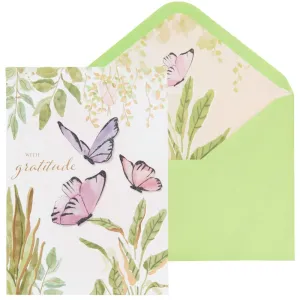 Garden Butterflies Thank You Card