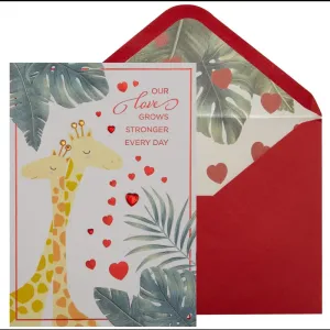 Giraffe Couple Valentine's Day Card