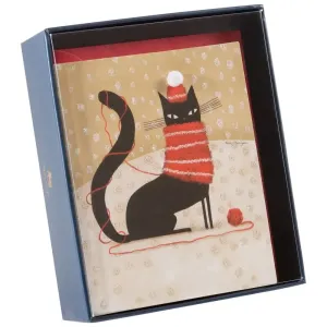 Kitty in Scarf 10 Count Boxed Christmas Cards