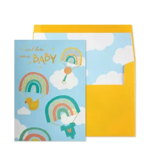 Parachutes Baby Shower New Baby Card