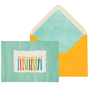 Row and Candles Birthday Card