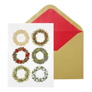 Six Wreaths Christmas Card