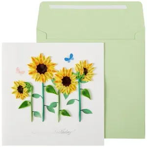 Sunflowers Quilling Birthday Card #932341