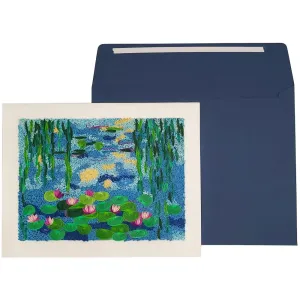 Water Lilies Monet Quilling Blank Card