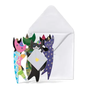Cats with Party Hats Blank Card