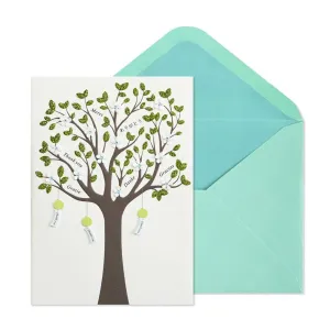 Glitter Tree Thank You Card