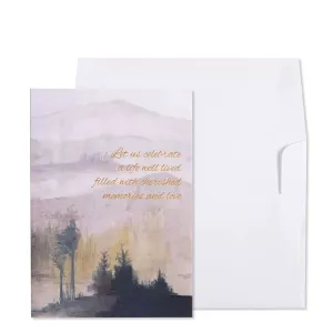 Trees with Mountains Sympathy Card
