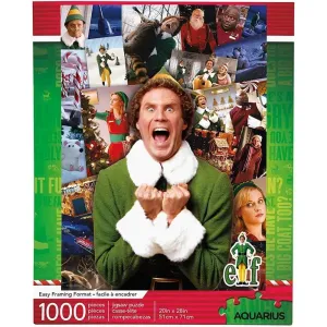 Elf Collage Christmas 1000 Piece Puzzle