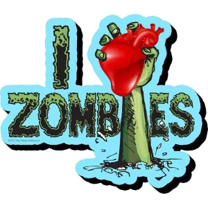 I Heart Zombies Magnet