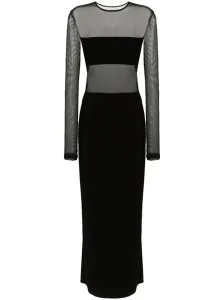 NORMA KAMALI - Semi-sheer Panels Long Dress #1250215