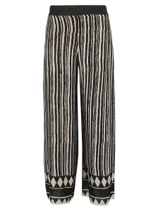 OBIDI - Striped Silk Trousers