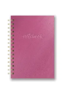 Metallic Pink Spiral Leatheresque Notebook