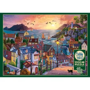 Coastal Town Sunset 1000 Piece Puzzle