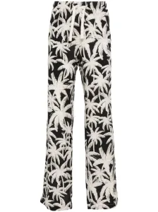 PALM ANGELS - Allover Logo Loose Fit Trousers #1268689