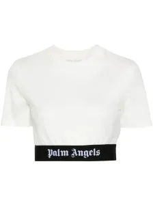 PALM ANGELS - Logo Cotton Cropped T-shirt #1277072