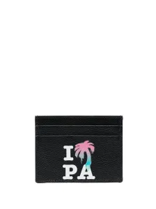 PALM ANGELS - I Love Pa Leather Card Case #1139459