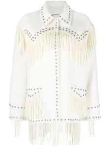 PAROSH - Shirt-jacket With Embroidery Studs And Fringe