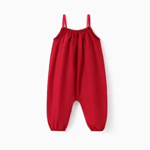 Cotton Loose-fit Solid Color Lightweight Jumpsuit for Baby Unisex #198006