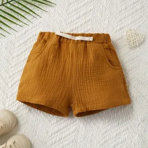 Baby Boy 100%Cotton Casual Solid Color Shorts Pants #1327543