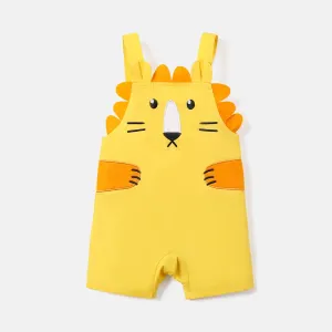 Baby Boy 100% Cotton Tiger Graphic Cami Jumpsuit #1035825
