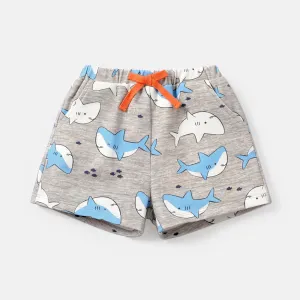 Baby Boy Allover Whale Print Shorts #920770