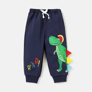 Baby Boy Dinosaur & Letter Print Sweatpants #234401