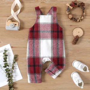 Baby Boy/Girl Button Front Plaid Overalls #208750