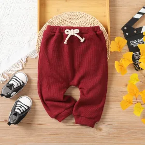 Baby Boy/Girl Casual Solid Color Loose Fit Pants #1063440