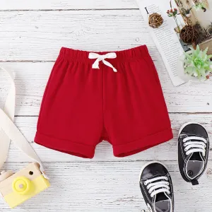 Baby Boy/Girl Solid Elasticized Waist Shorts #776996