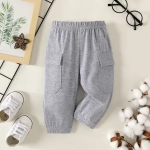 Baby Boy/Girl Solid Flap Pocket Cargo Pants #223894