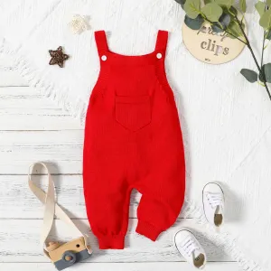 Baby Boy/Girl Solid Knitted Sleeveless Jumpsuit Overalls #196245