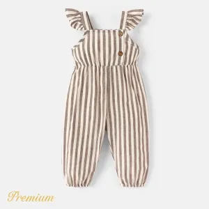 Baby Girl 100% Cotton Solid/Striped or Floral Print Overalls