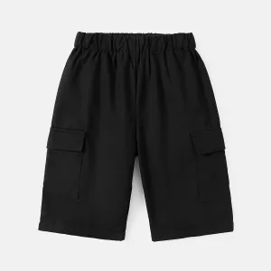 Kid Boy 100% Cotton Pocket Design Elasticized Shorts #729878
