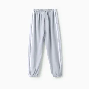 Kid Boy/Kid Girl Sporty Striped Breathable Ankle Length Thin Pants for Summer/Fall