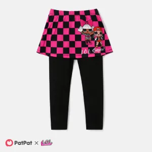 L.O.L. SURPRISE! Toddler Girl Character & Plaid Print Ruffle Overlay 2 In 1 Leggings #1064053