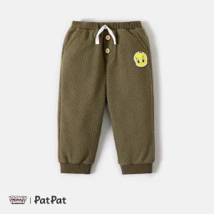 Looney Tunes Baby Boy Animal Patch Detail Waffle Sweatpants #216006