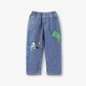 Toddler Boy Dinosaur-patterned  Denim Bottom/Jean #1098421