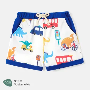 Toddler Boy Naia Animal Print Colorblock Elasticized Shorts #796339