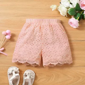 Toddler Girl 100% Cotton Lace Trim Schiffy Shorts