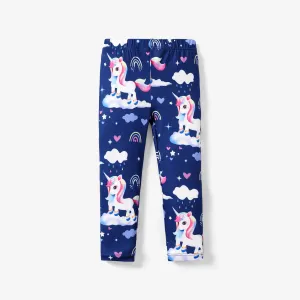 Toddler Girl Sweet Unicorn Animal pattern Leggings #1317657