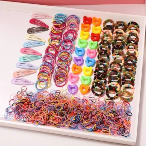 1180-pack Multi-Style Hair Ties and Hair Clips Hair Accessory Sets for Girls #1050451