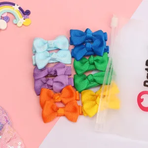 12-pack Bow Knot Decor Hair Clip for Girls (Multi Color Available) #192635
