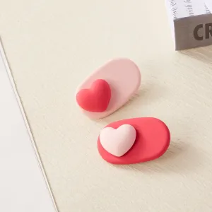 2-pack Adult/kids/toddler/baby Pink heart-shaped bangs, broken hair clips #1162944