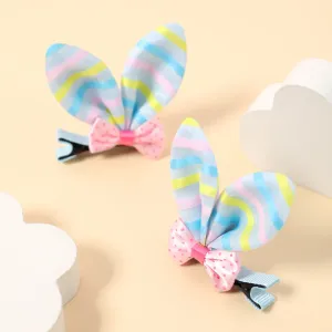 2-pack Bow Bunny Ears Hair Clips Hair Accessories for Girls #198800