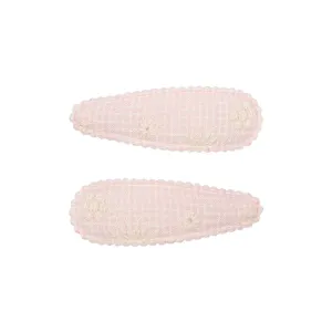 2-pack Embroidered Cloth Hair Clips for Girls #1032241