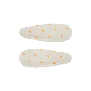 2-pack Embroidered Cloth Hair Clips for Girls #910298