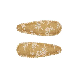 2-pack Embroidered Cloth Hair Clips for Girls #910299