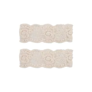 2-pack Embroidered Cloth Hair Clips for Girls #910301