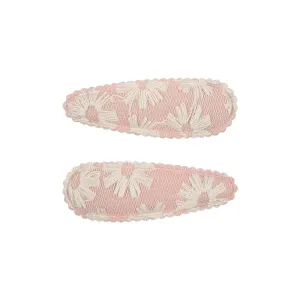 2-pack Embroidered Cloth Hair Clips for Girls #910302